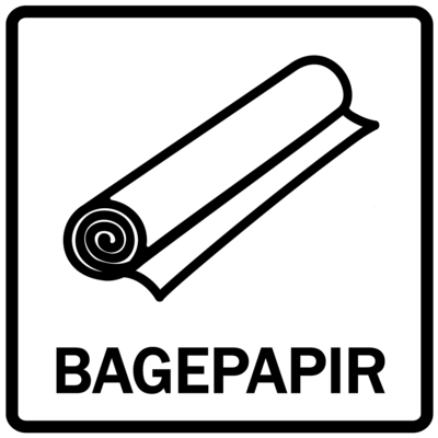 Piktogram - Bagepapir m.m.