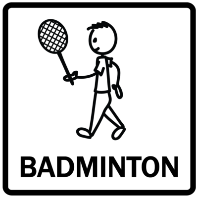 Piktogram - Badminton, dreng