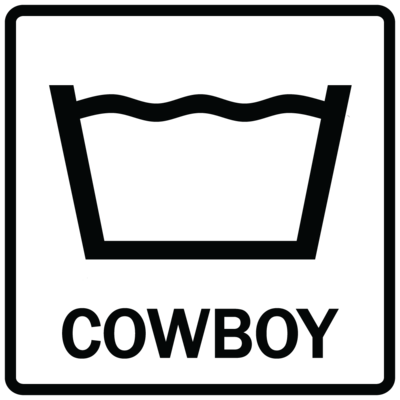 Vaskemærker - Cowboy uden grader