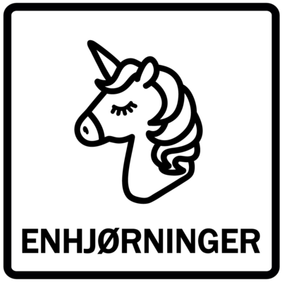 Piktogram - Enhjørninger