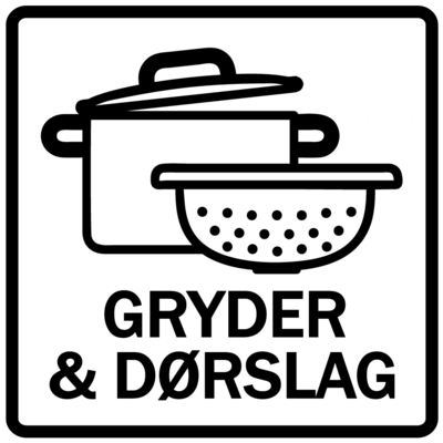 Piktogram - Gryder og dørslag