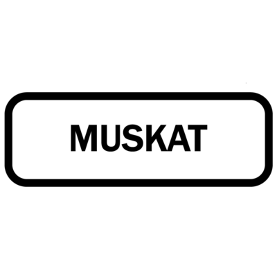 Piktogram - Muskat, krukke sticker