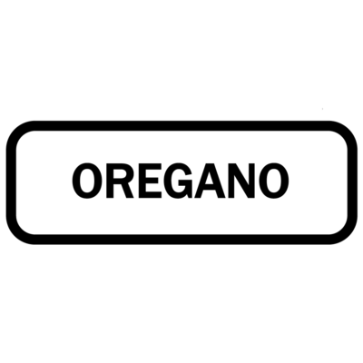 Piktogram - Oregano, krukke sticker