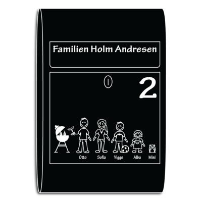 Postkassesticker med figurer