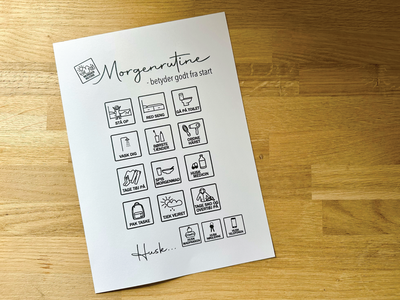 Print selv - Morgenrutine, (langt hår)