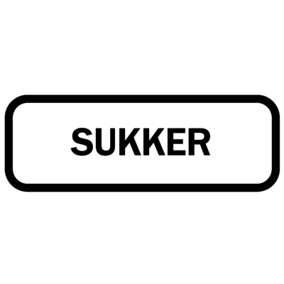 Piktogram - Sukker, krukke sticker