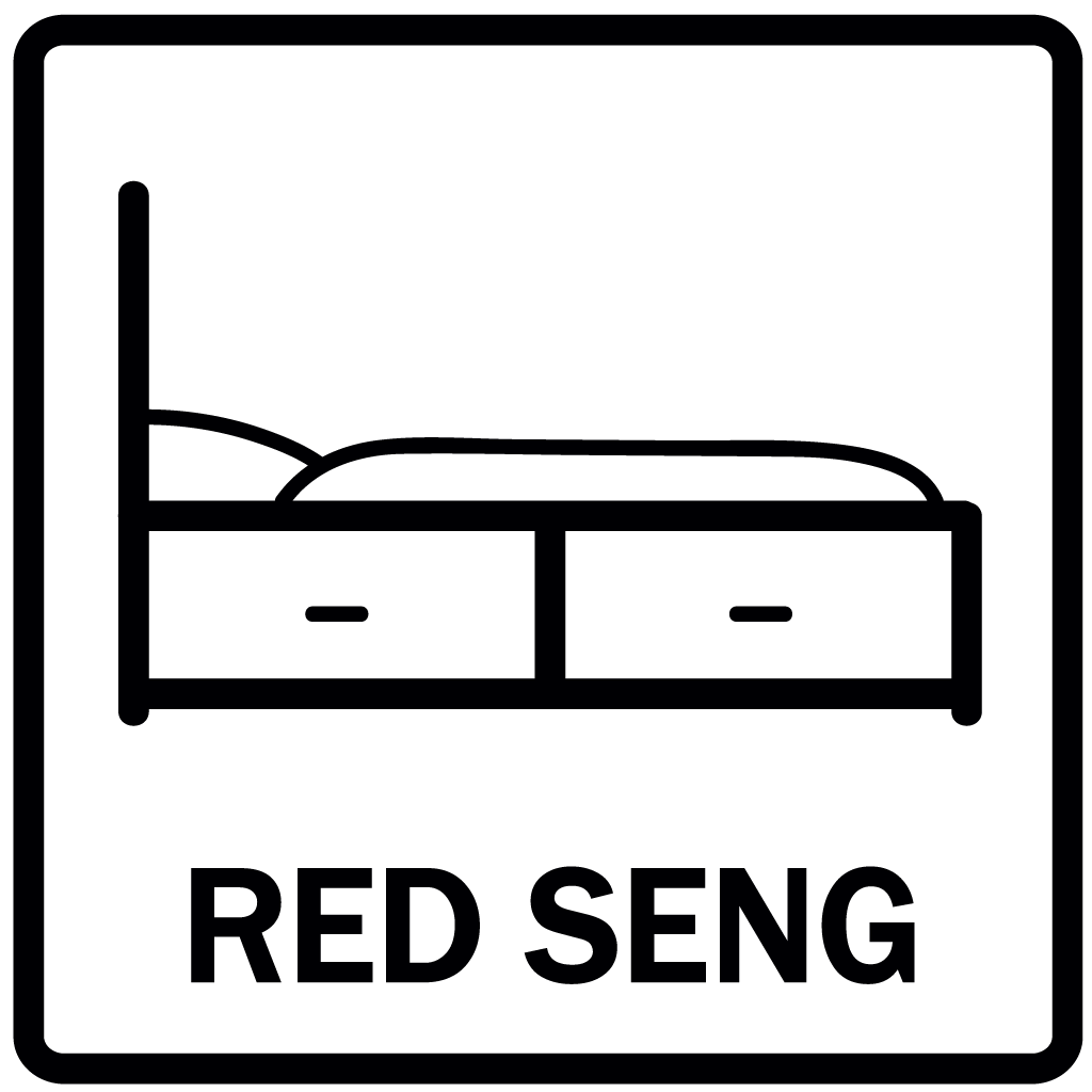 Endeløs Blive kold glide Piktogram - Red seng